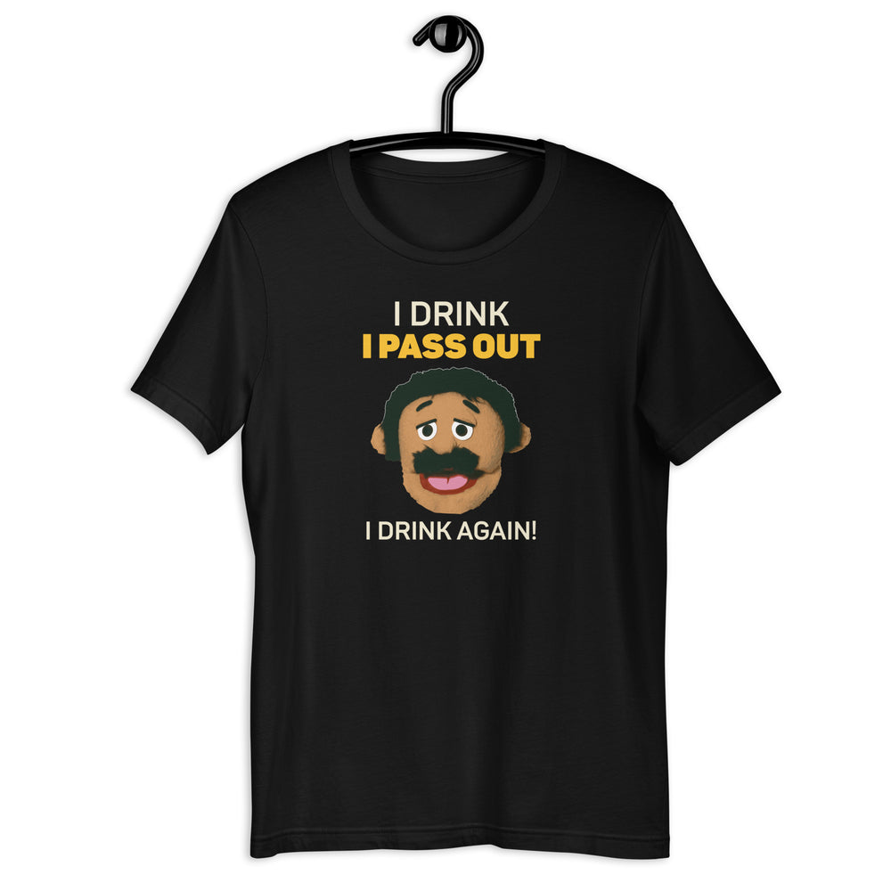 The "I Drink Tequila, Beer" Awkward Puppets Diego T-shirt is a lighthearted and humorous way to express your love for different alcoholic beverages. This t-shirt features a playful design that combines the Awkward Puppets character Diego with the phrase "I Drink Tequila, Beer."