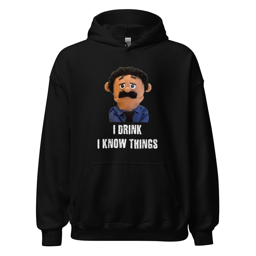 I Drink I Know Things Puppet Diego Hoodie, Awkward Puppets Diego memes, funny Puppet Diego sayings and quotes Awkward Puppet.