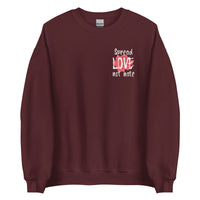 Load image into Gallery viewer, Spread love not hate Sweatshirt - SHOPNOO
