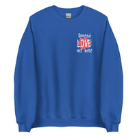 Load image into Gallery viewer, Spread love not hate Sweatshirt - SHOPNOO
