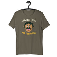 Load image into Gallery viewer, I&#39;m Just Here for the Drinks  Awkward Puppets Diego T-shirt - SHOPNOO
