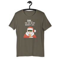 Load image into Gallery viewer, Shh... you are on my naughty list Christmas T-Shirt - SHOPNOO
