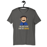Load image into Gallery viewer, I'm Just Here for the Drinks  Awkward Puppets Diego T-shirt - SHOPNOO

