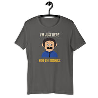 Load image into Gallery viewer, I'm Just Here for the Drinks  Awkward Puppets Diego T-shirt - SHOPNOO
