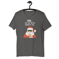 Load image into Gallery viewer, Shh... you are on my naughty list Christmas T-Shirt - SHOPNOO
