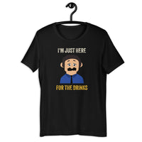 Load image into Gallery viewer, I'm Just Here for the Drinks  Awkward Puppets Diego T-shirt - SHOPNOO
