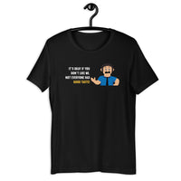 Load image into Gallery viewer, It's okay if you don't like me. Not everyone has good taste! Awkward Puppets Diego T-shirt Whether you're attending social events, hanging out with friends, or simply want to make a statement, the "It's Okay If You Don't Like Me" T-shirt is a fantastic choice. It's a conversation starter that will bring smiles and laughter, and it can even serve as a subtle reminder to embrace your uniqueness.
