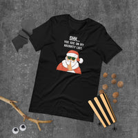 Load image into Gallery viewer, Shh... you are on my naughty list Christmas T-Shirt - SHOPNOO
