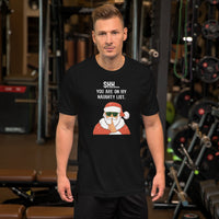 Load image into Gallery viewer, Shh... you are on my naughty list Christmas T-Shirt

