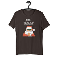 Load image into Gallery viewer, Shh... you are on my naughty list Christmas T-Shirt - SHOPNOO
