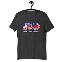 Load image into Gallery viewer, Peace Love America T-shirt - SHOPNOO
