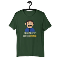 Load image into Gallery viewer, I'm Just Here for the Drinks  Awkward Puppets Diego T-shirt - SHOPNOO
