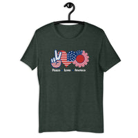 Load image into Gallery viewer, Peace Love America T-shirt - SHOPNOO
