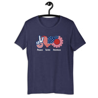 Load image into Gallery viewer, Peace Love America T-shirt - SHOPNOO
