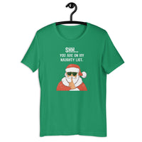 Load image into Gallery viewer, Shh... you are on my naughty list Christmas T-Shirt - SHOPNOO
