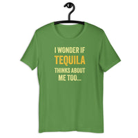 Load image into Gallery viewer, I Wonder If Tequila Thinks About Me Too T-Shirt - SHOPNOO
