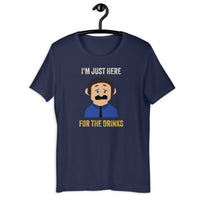 Load image into Gallery viewer, I'm Just Here for the Drinks  Awkward Puppets Diego T-shirt - SHOPNOO
