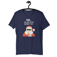 Load image into Gallery viewer, Shh... you are on my naughty list Christmas T-Shirt - SHOPNOO
