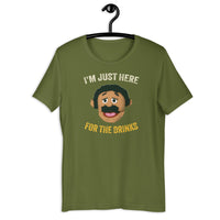 Load image into Gallery viewer, I&#39;m Just Here for the Drinks  Awkward Puppets Diego T-shirt - SHOPNOO

