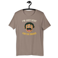 Load image into Gallery viewer, I&#39;m Just Here for the Drinks  Awkward Puppets Diego T-shirt - SHOPNOO
