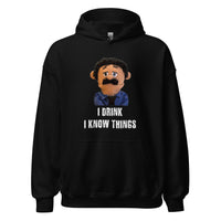 Load image into Gallery viewer, I Drink I Know Things Puppet Diego Hoodie, Awkward Puppets Diego memes, funny Puppet Diego sayings and quotes Awkward Puppet.
