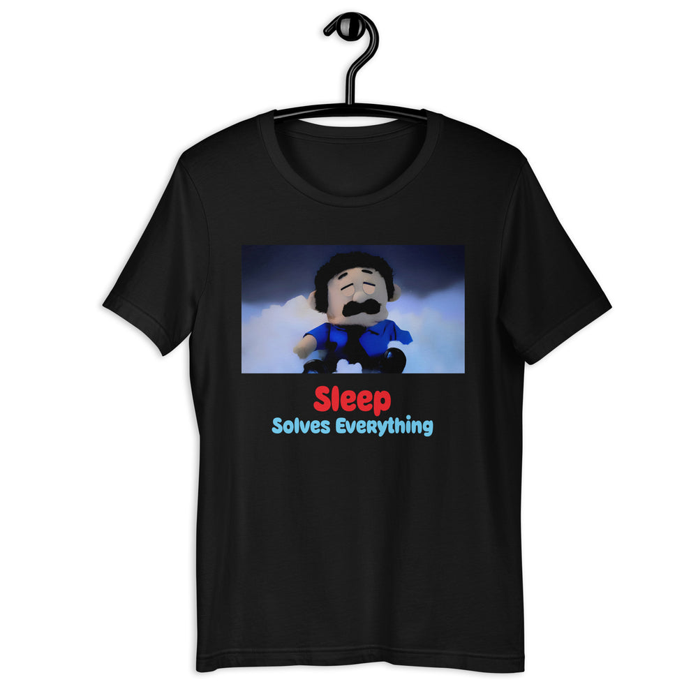 Sleep solves everything Awkward Puppets Diego t-shirt - SHOPNOO