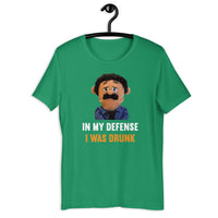 Load image into Gallery viewer, Puppet Diego In My Defense I Was Drunk t-shirt - SHOPNOO
