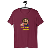 Load image into Gallery viewer, In My Defense I Was Drunk Puppet Diego sayings t-shirt - SHOPNOO
