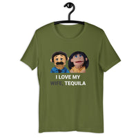 Load image into Gallery viewer, I Love Tequila Not my Wife Awkward Diego  t-shirt - SHOPNOO
