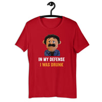 Load image into Gallery viewer, Puppet Diego In My Defense I Was Drunk t-shirt - SHOPNOO
